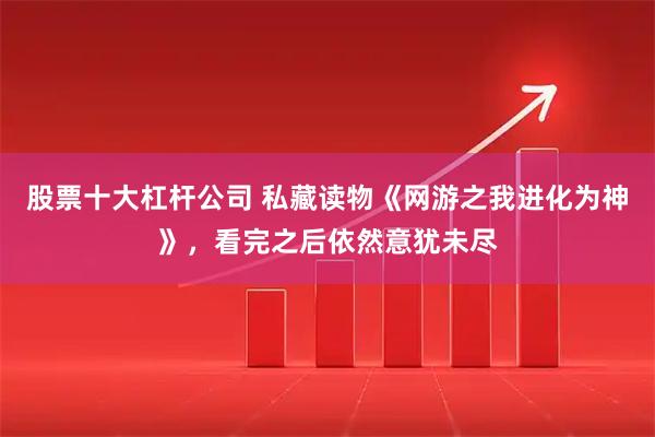 股票十大杠杆公司 私藏读物《网游之我进化为神》，看完之后依然意犹未尽
