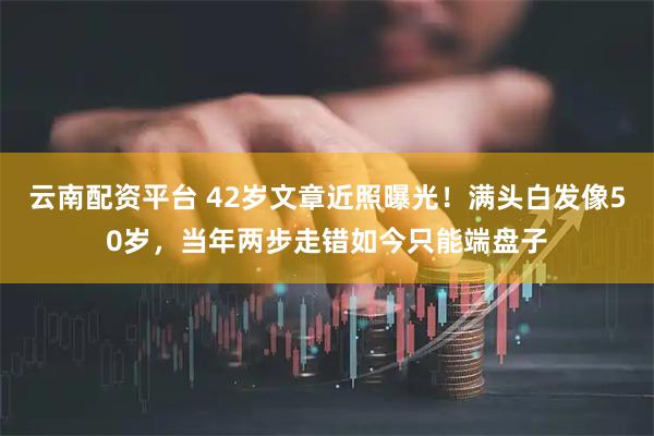 云南配资平台 42岁文章近照曝光!满头白发像50岁,当年两步走错如今只能端盘子